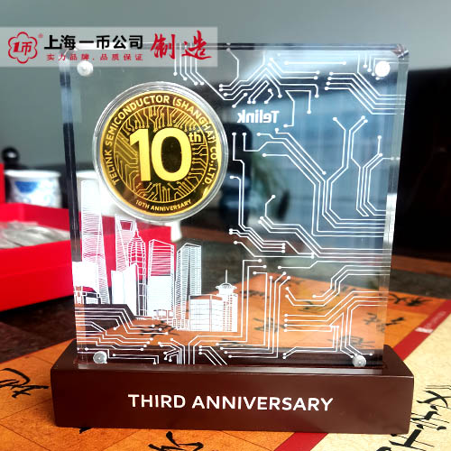 定制金幣水晶擺件